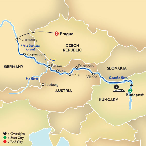 Blue Danube Discovery Map